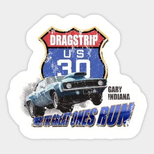 US 30 Dragstrip Camaro Sticker